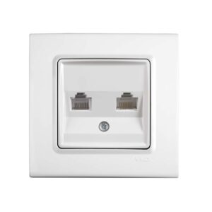 VİKO Linnera-Rollina Krem 2li Data Cat6 Mekanizma