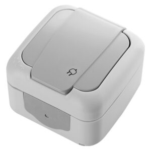 VİKO Palmiye Nemliyer Topraklı Priz Gri