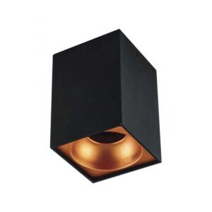 Cata CT-5420 Bergama Sıva Üstü Spot Kasası Armatürü GU-10 Duy Siyah+Bakır Kasa