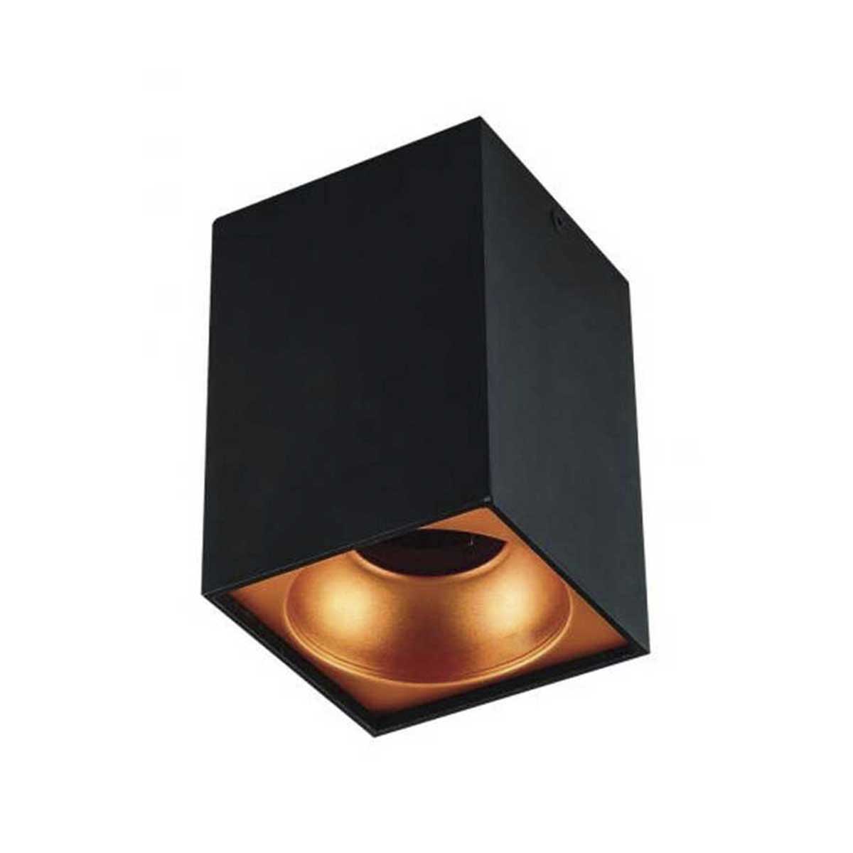 Cata CT-5420 Bergama Sıva Üstü Spot Kasası Armatürü GU-10 Duy Siyah+Bakır Kasa