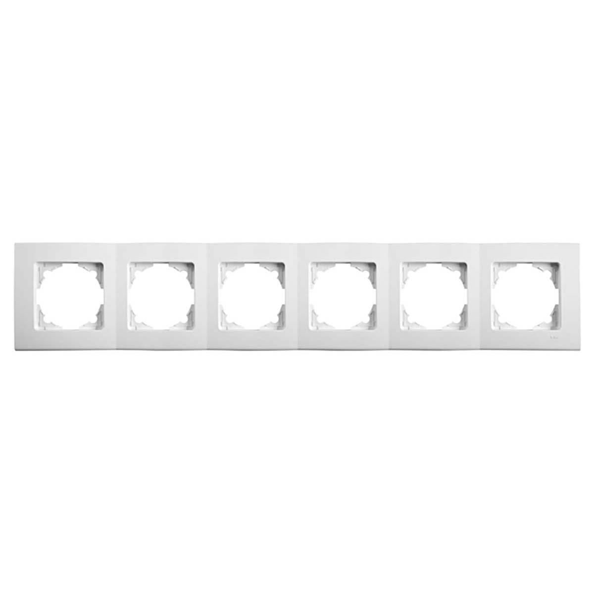 VİKO Linnera Beyaz Yatay Altılı Çerçeve