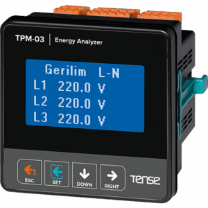 Tense TPM-03 Haberleşmeli, 128×64 Grafik LCD Ekranlı Enerji Analizörü