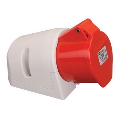 Mete Enerji 5x32a Ip44 Duvar Prizi-Eğik Gövdeli-Vidalı Bağlantı-406616v