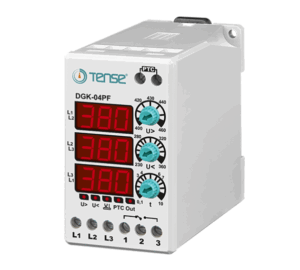 Tense DGK-04PF Dijital Ayarlı Aşırı Ve Düşük Trifaze Gerilim Kontrol Rölesi