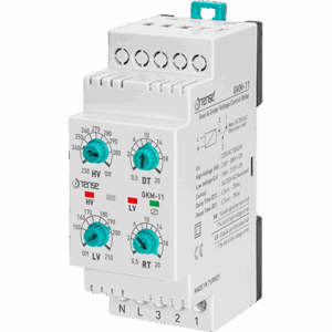 Tense GKM-11 Analog Ayarlı Aşırı ve Düşük Monofaze Gerilim Kontrol Rölesi