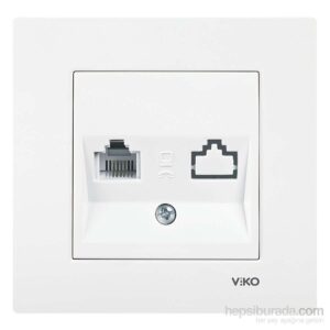 VİKO Karre-Meridian Krem Tekli Nümeris Cat3 Mekanizma