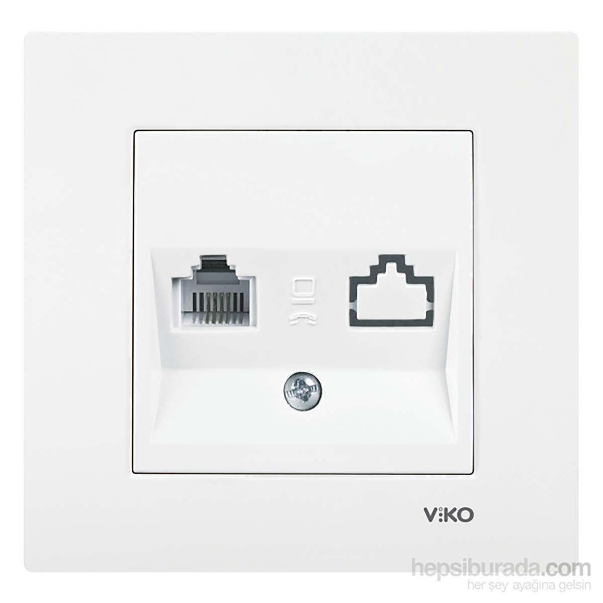 VİKO Karre-Meridian Krem Tekli Nümeris Cat3 Mekanizma