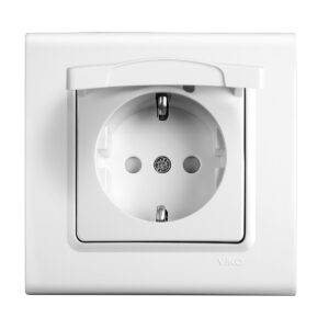 VİKO Linnera-Rollina Krem Kapaklı Topraklı Ç.K. Priz