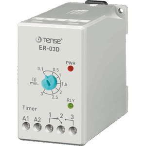 Tense ER-03D Çekmede Gecikmeli 0,1Sn.-3Dk. Ayarlanabilir Zaman Rölesi
