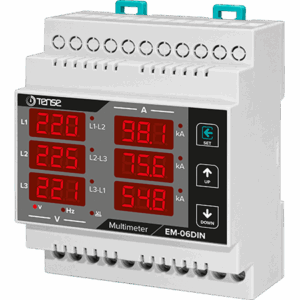 Tense EM-06DIN 6×3 Hane LED Display Ekranlı Multimetre