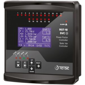 Tense RGT-18 18 Kademe, SVC Uyumlu, Grafik LCD Ekranlı Trifaze Reaktif Güç Kontrol Rölesi