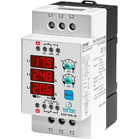 Tense KON-TER-25 3×3 Hane Led Display Ekranlı Dijital Kontaktör Ve Termik Rölesi