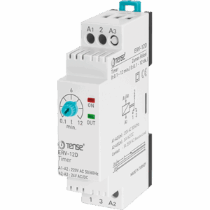 Tense ERV-12D Çekmede Gecikmeli 0,1Sn.-12Dk. Ayarlanabilir Zaman Rölesi