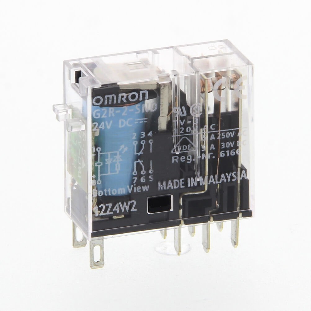 Omron G2R-2-SND 24VDC (S) 8Pin 2 Kontak 5A 24VDC Diyotlu Ledli Röle