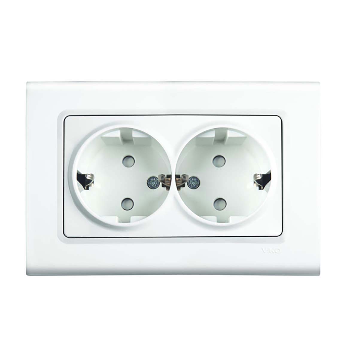 VİKO Linnera-Rollina Krem 2li Topraklı Çocuk Kor. Priz