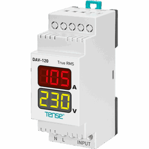 Tense DAV-120 2×3 Hane LED Display Ekranlı Direkt Ampermetre ve Voltmetre