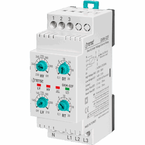 Tense GKM-02F Analog Ayarlı Faz Sıralı Aşırı ve Düşük Trifaze Gerilim Kontrol Rölesi