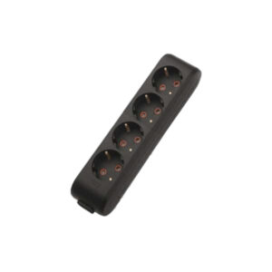 VİKO Multi-Let 4lü Topraklı Ç.K Klemensli Siyah Priz