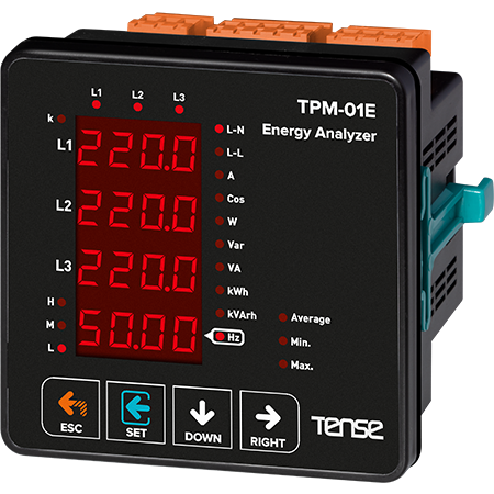 Tense TPM-01E 4×4 Hane Led Ekranlı Enerji Analizörü