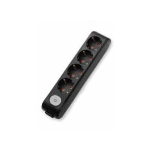 VİKO Multi-Let 4lü Top. Ç.K Anah. Klemensli Siyah Priz