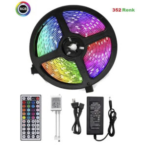 Cata Ct-4558 Rgb Şerit Led Seti (5 Mt Rgb Led 15 Renk+Trafo+Rgb Kumanda)