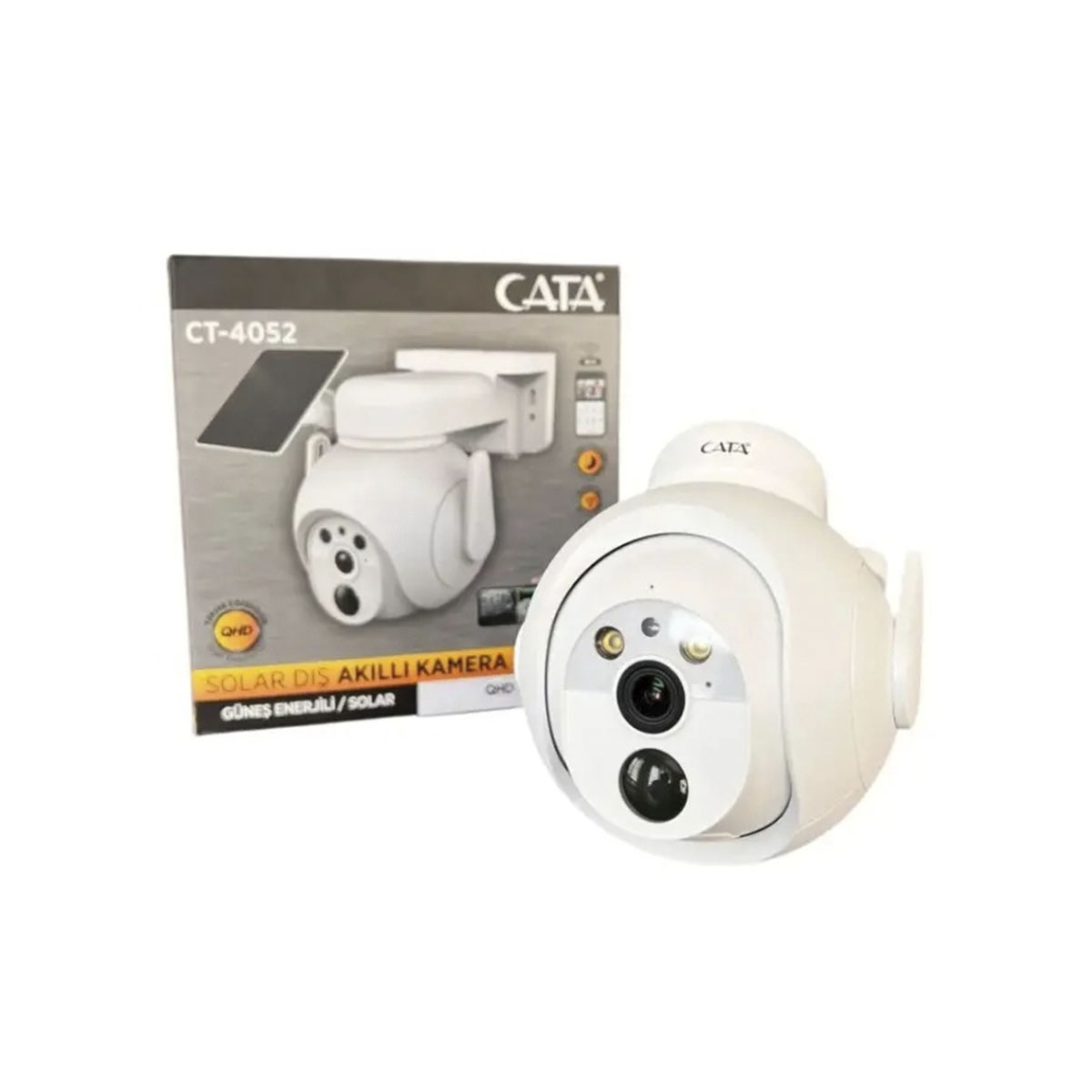 Cata CT-4052 Akıllı IP Solar Kamera Gece Görüşlü Full HD 1080p