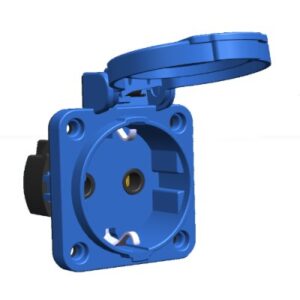 Mete Enerji 1x16a Pano Prizi Üst Yan Girişli Mavi-404016st06