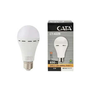 Cata CT-4229 9w Şarjlı Led Ampul Beyaz Işık