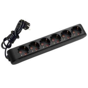 VİKO Multi-Let 6lı Topraklı Ç.K 5mt Siyah Priz