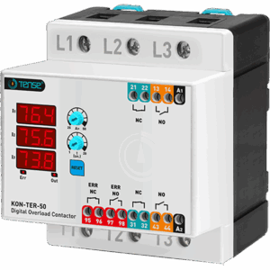 Tense KON-TER-50 3×3 Hane Led Display Ekranlı Dijital Kontaktör Ve Termik Rölesi