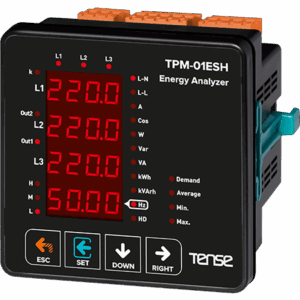 Tense TPM-01 ESH Haberleşmeli, 4×4 Hane LED Ekranlı Enerji Analizörü