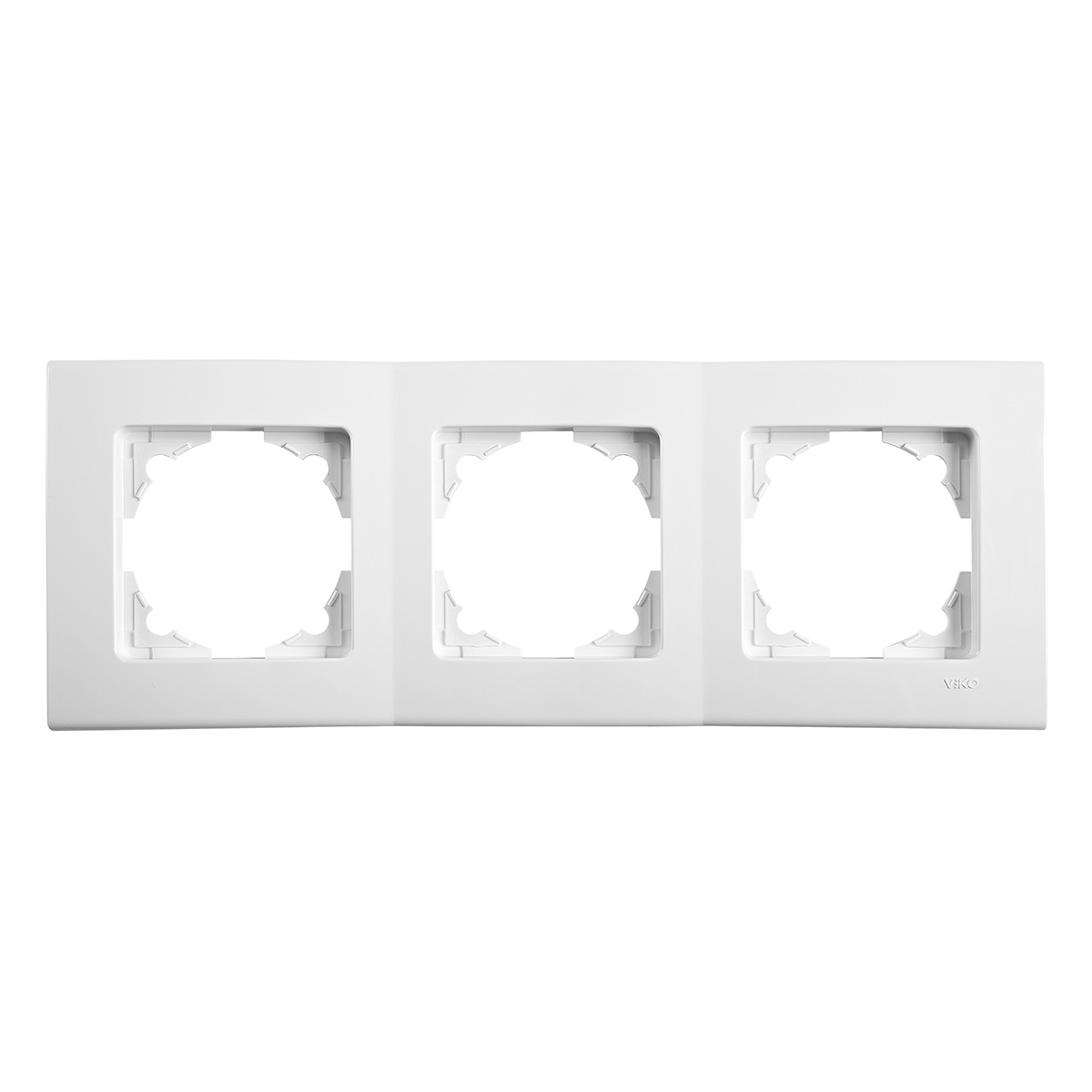VİKO Linnera Beyaz Yatay Üçlü Çerçeve