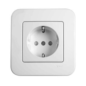 VİKO Linnera-Rollina Beyaz Topraklı Priz Çocuk Korumalı