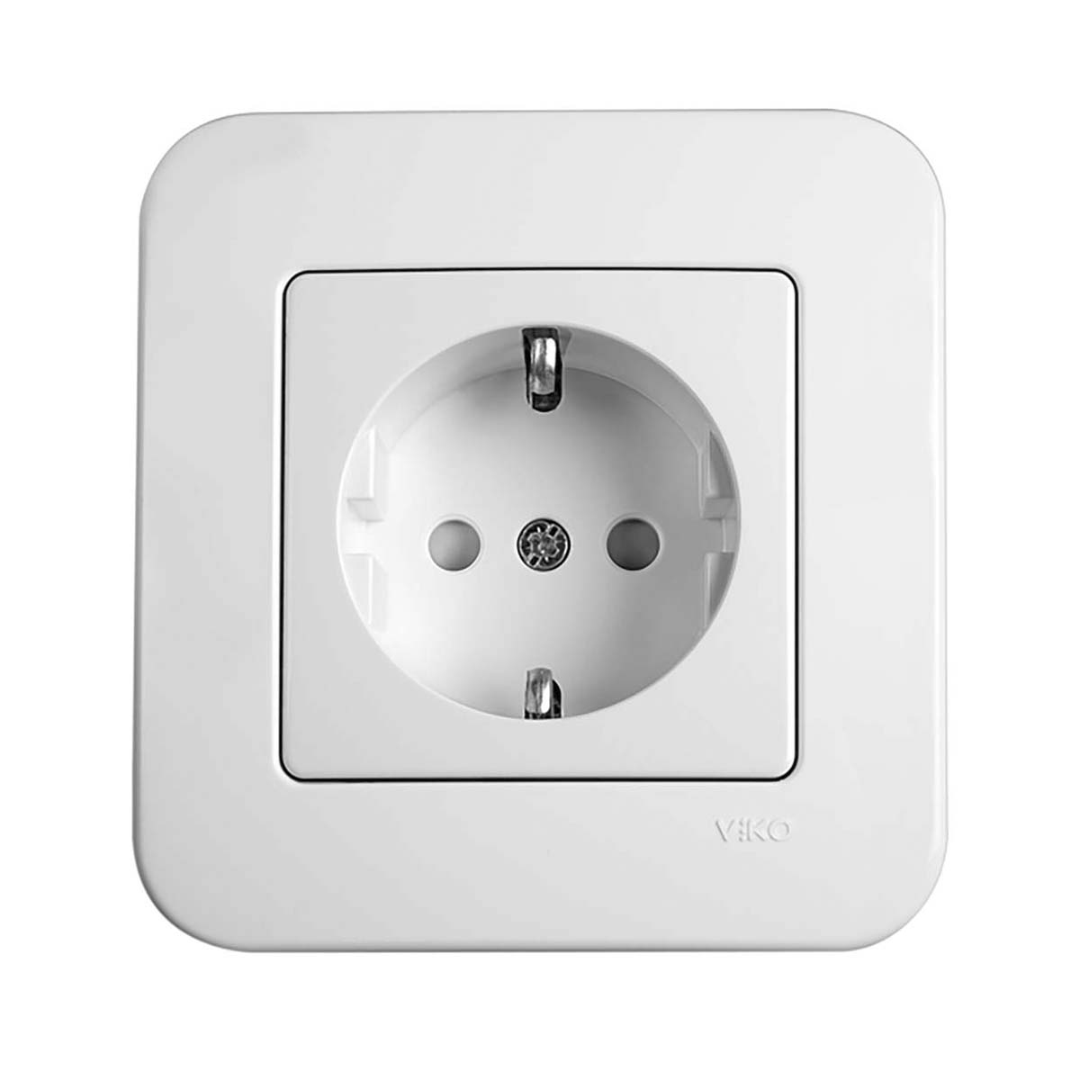 VİKO Linnera-Rollina Beyaz Topraklı Priz Çocuk Korumalı