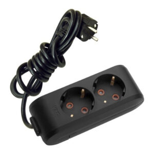 VİKO Multi-Let 2li Topraklı Ç.K 3mt Siyah Priz