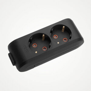 VİKO Multi-Let 2li Topraklı Ç.K Klemensli Siyah Priz