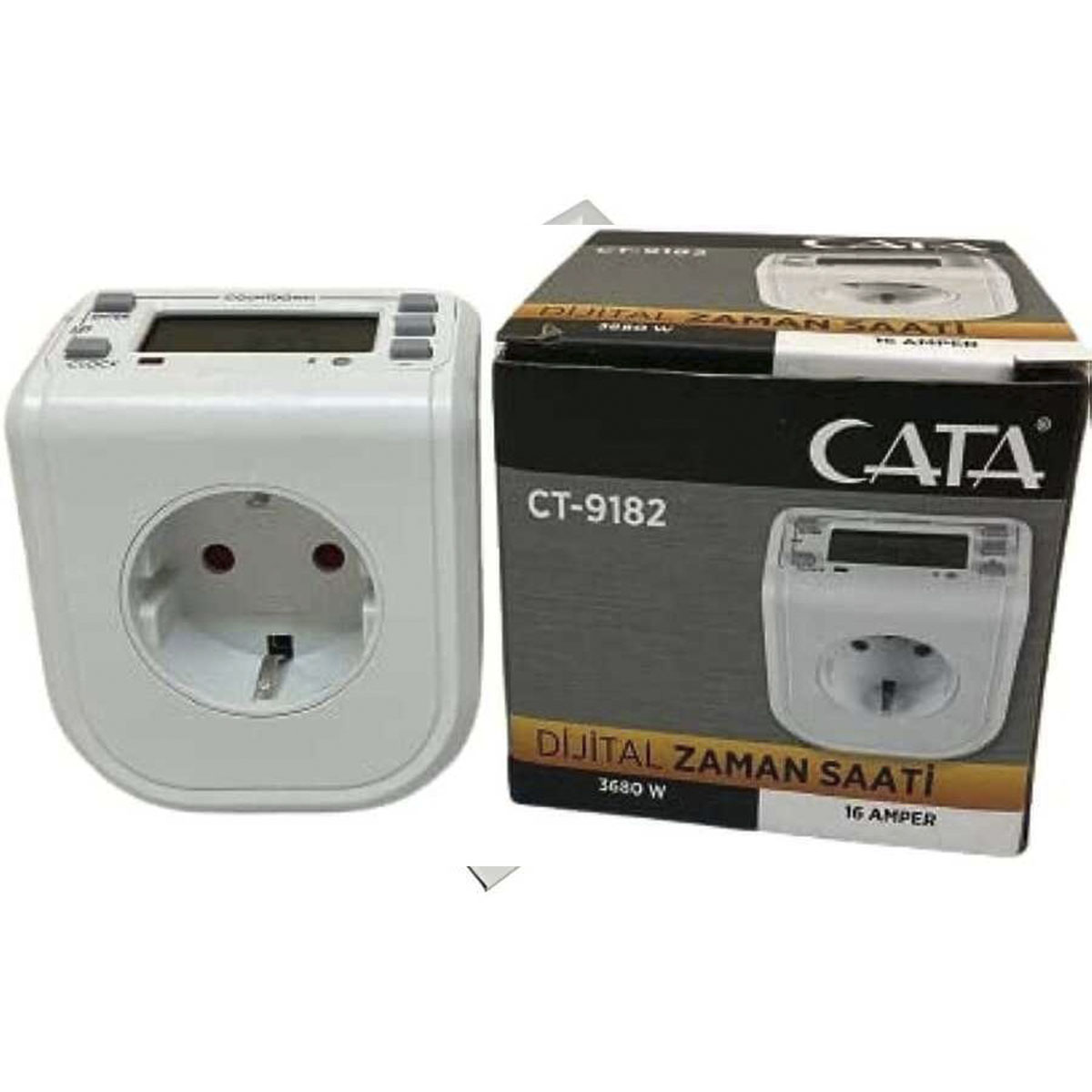 Cata CT-9182 Zaman Ayarlı Dijital Saatli Priz