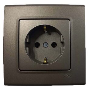 VİKO Lin Life ANTRASİT TOPRAKLI PRİZ Ç.K. MEKANİZMA+KAP