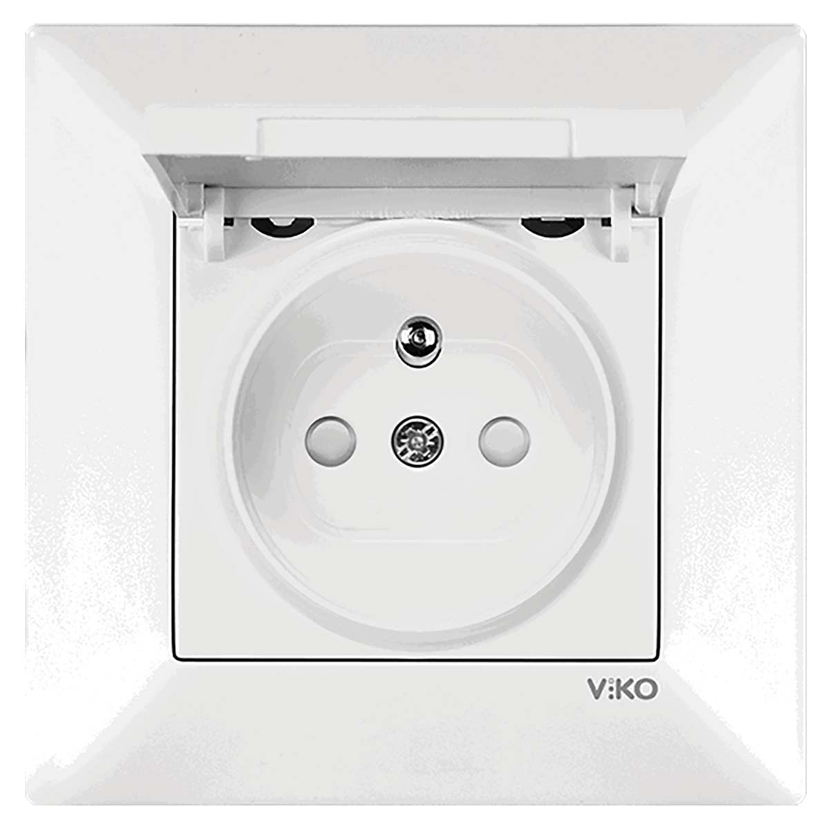 VİKO Beyaz Kapaklı Ups Priz Ç.K.Mekanizma Düğme/Kapak