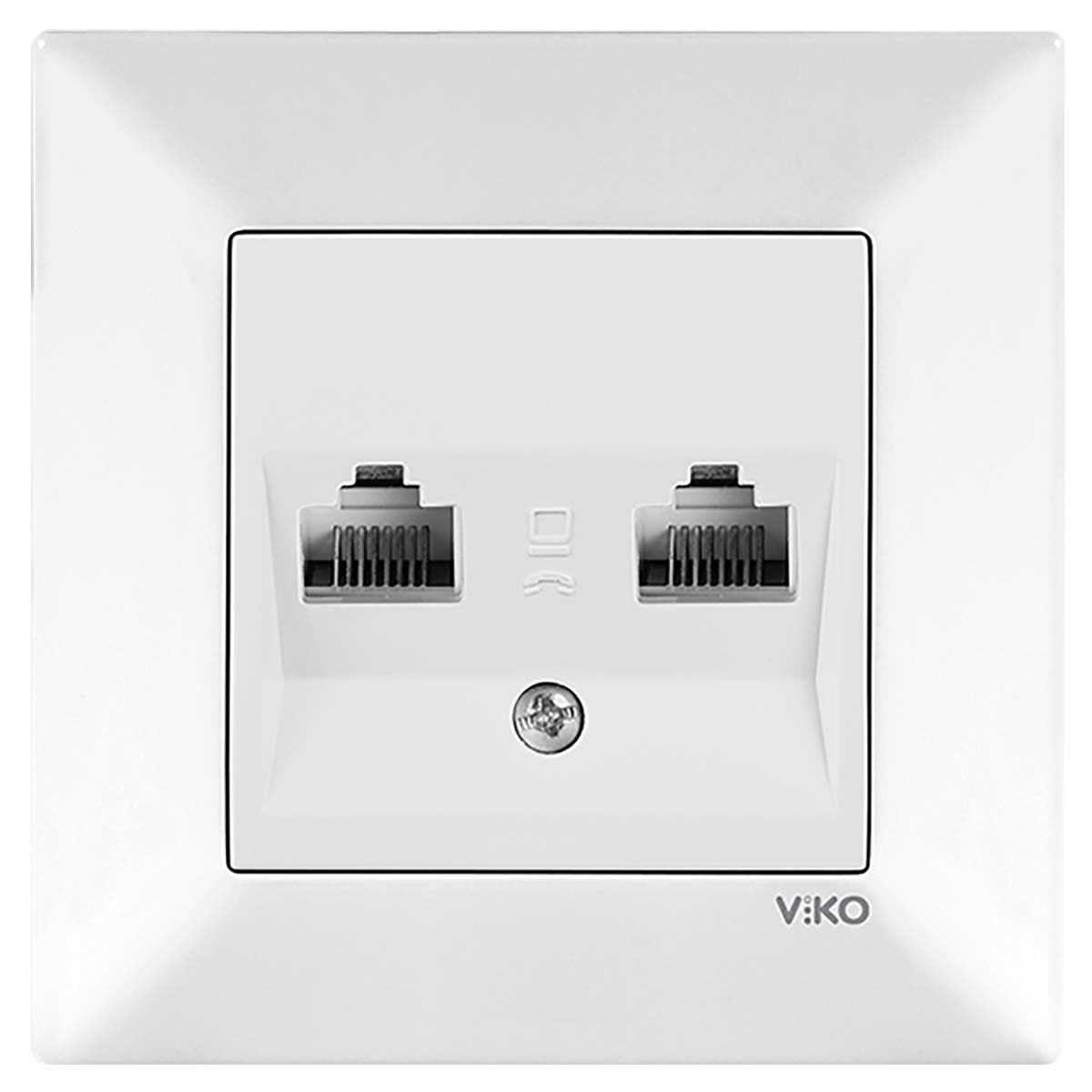 VİKO Karre-Meridian Krem 2Li Nümeris Cat3 Mekanizma