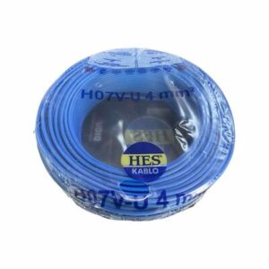 Hes Nya 6 mm² Mavi Kablo (H07V-U) - 100m