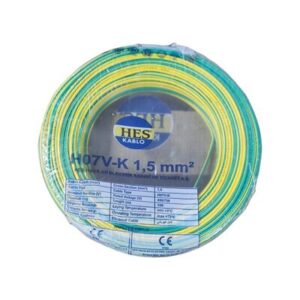 Hes Nyaf Kablo 1,5 mm² Sarıyeşil - ( H07v-K )