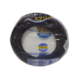 Hes Nyaf Kablo 0.50 mm² Siyah H05V-K - (100m)