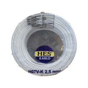 Hes Nyaf Kablo 2.5 mm² Beyaz H07V-K (100m)