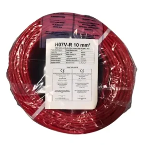 Hes Nya 10 mm² Kırmızı H07V-R Elektrik Kablosu - (100m)