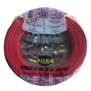 Hes Nyaf Kırmızı Kablo 0,50 mm² - (H07V-K)