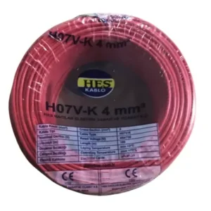 Hes Nyaf Kablo 4 mm² Kırmızı - ( H07v-K )