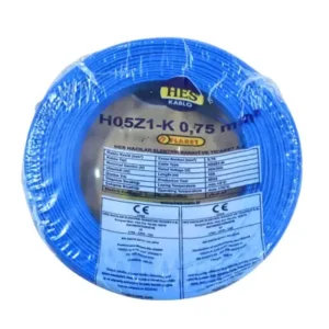 Hes Nyaf Kablo 0,75 mm² Mavi - (H05z1-K) Halojen Free