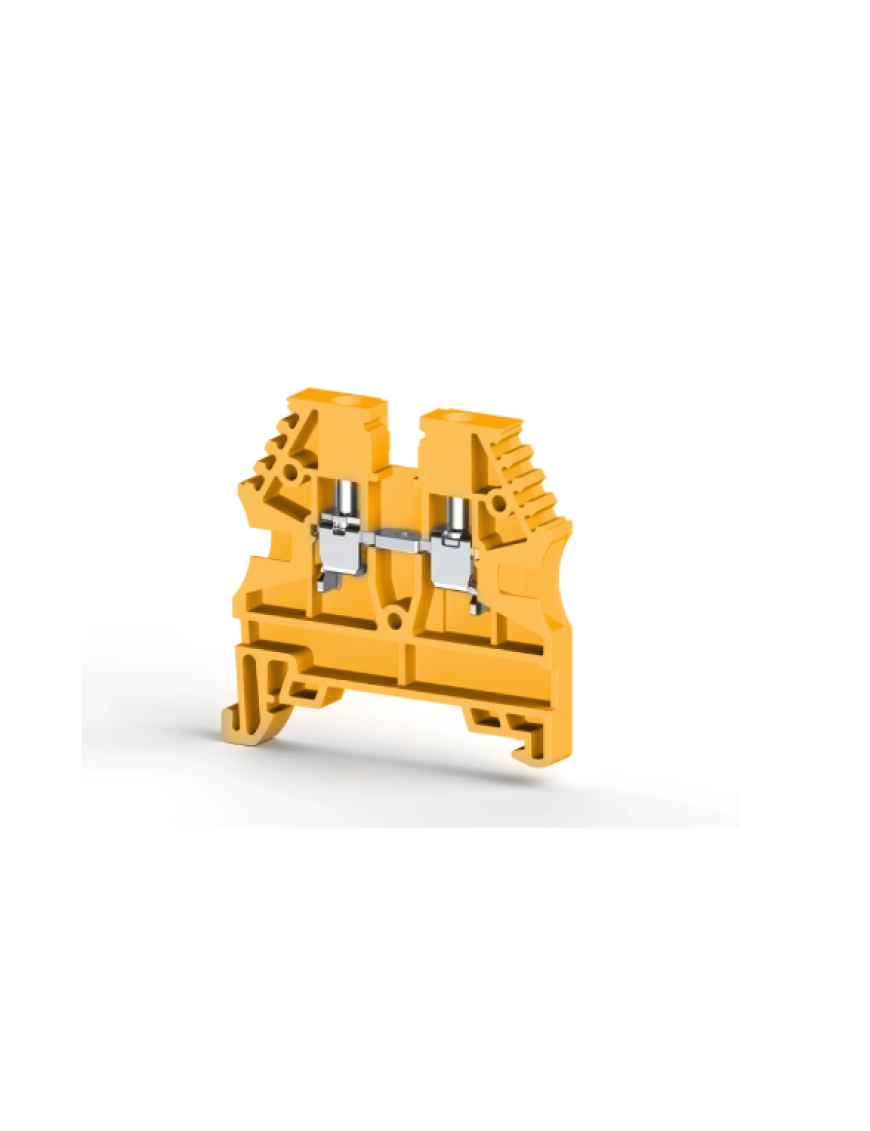 Molwex DC6-01P-18-00A(H) 6mm² Sarı Vidalı Klemens (1 Giriş-1 Çıkış)