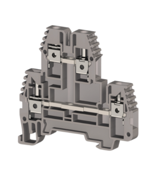 Molwex 150 090 | 4mm² Vidalı Çift Katlı Klemens (Gri) 2 Giriş-2 Çıkış